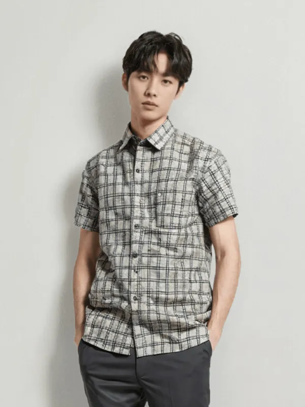 Riverblue_Men_S_Check_Shirt_White