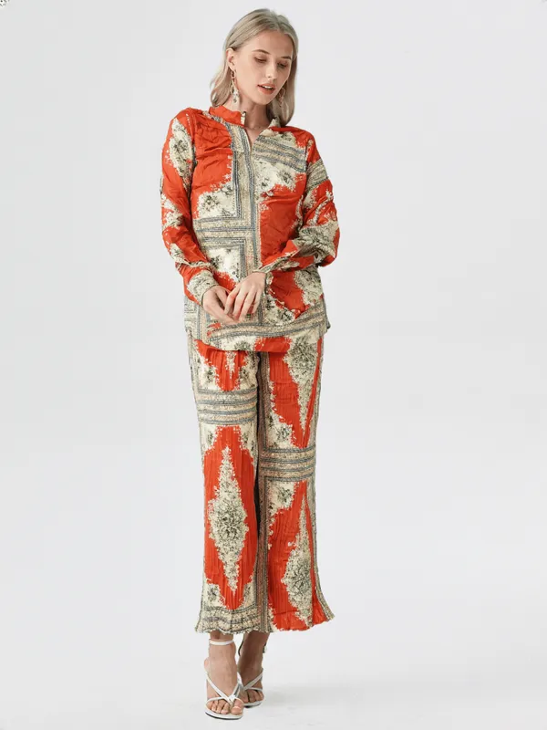 Women_S_Orange_Printed_Co_Ord_Set_Burnt_Orange