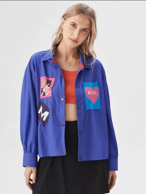 Women_S_Printed_Shirt_Royal_Blue