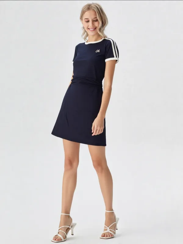 Women_S_Sporty_Casual_Tunic_With_White_Trim_Navy