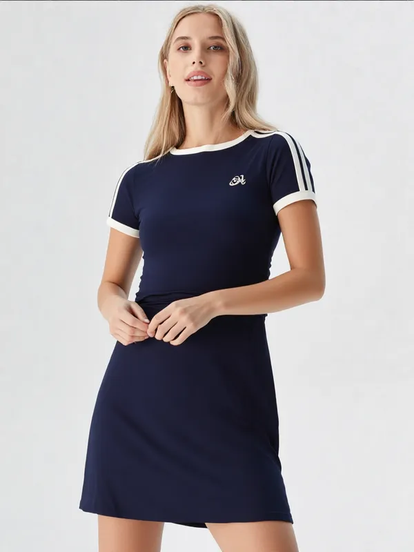 Women_S_Sporty_Casual_Tunic_With_White_Trim_Navy