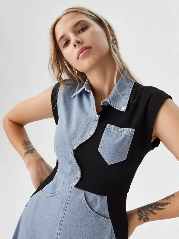 Women_S_Denim_Black_Panel_Tunic_Dress_Denim_Black