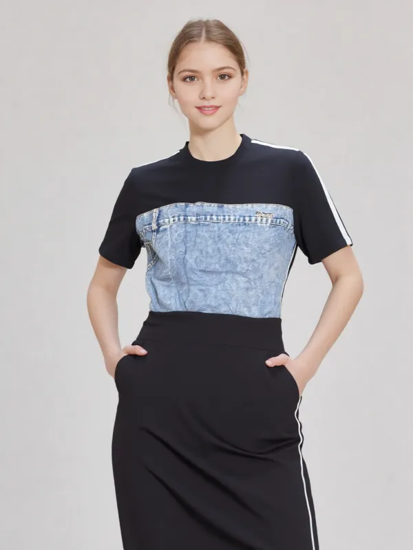 Women_S_Black_Bodycon_Dress_With_Denim_Chest_Panel_Denim_Black