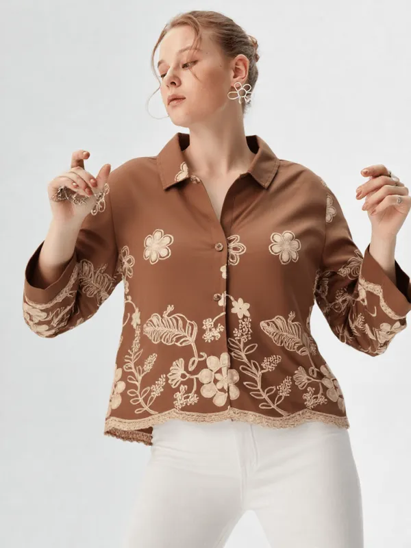 Women_S_Embroidery_Shirt_Brown