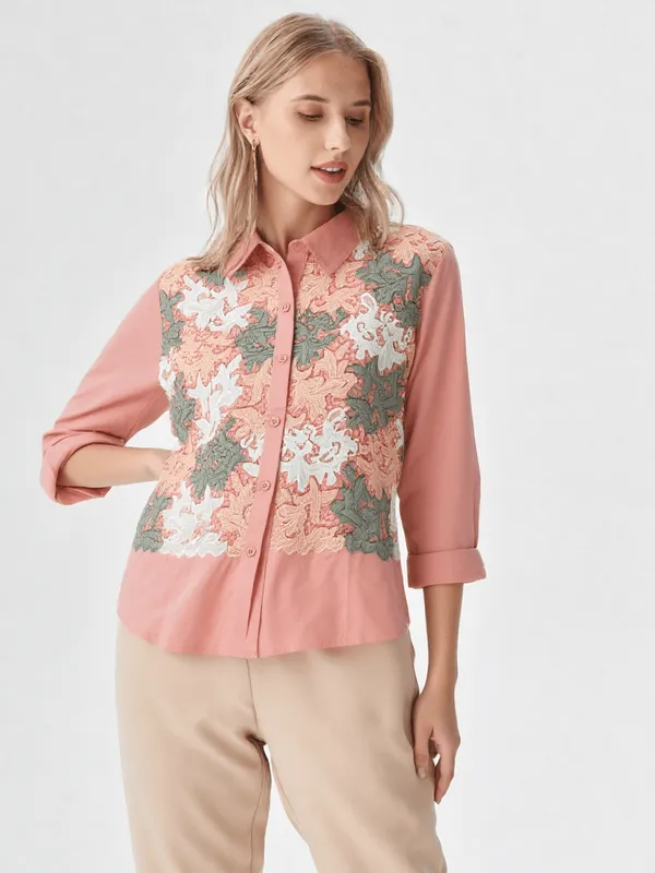 Women_S_Printed_Shirt_Peach