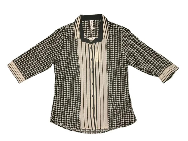 Women_S_Check_Shirt_Cream_Black