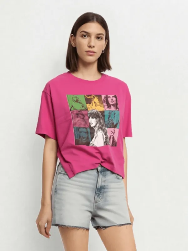 Women_S_Printed_T_Shirt_Hot_Pink