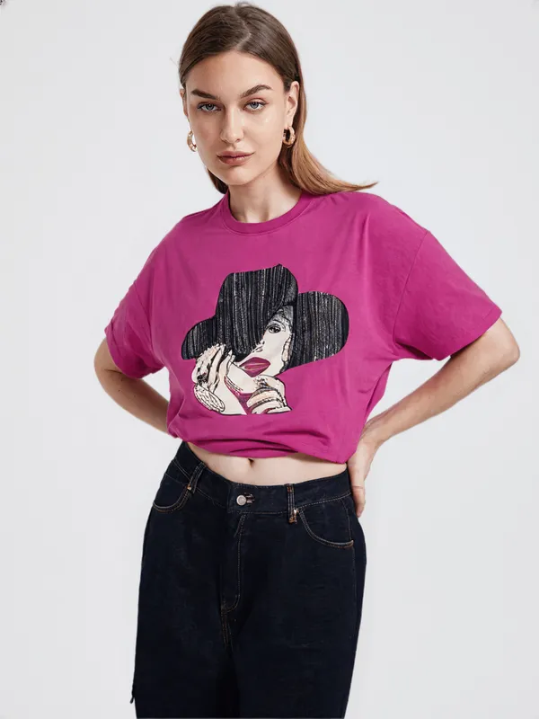 Women_S_T_Shirt_Hot_Pink