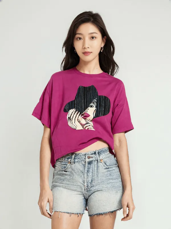 Women_S_T_Shirt_Hot_Pink