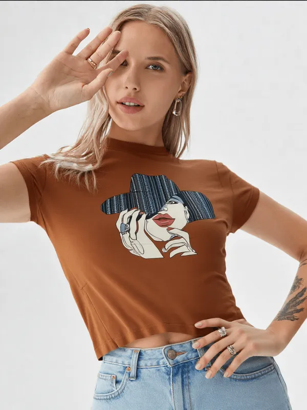 Women_S_T_Shirt_Brown