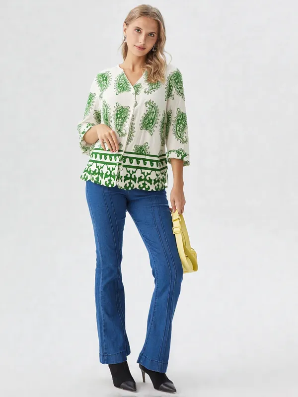 Women_S_Shirt_Cream_Green
