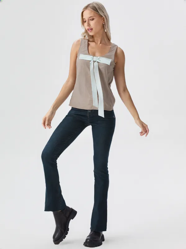 Women_S_Cute_Bow_Accent_Top_Sleeveless_Casual_Fit_Beige