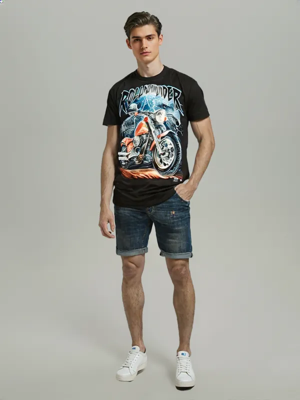 Men_Legendary_Rider_Vibes_Rolling_Thunder_Motorcycle_T_Shirt_Black