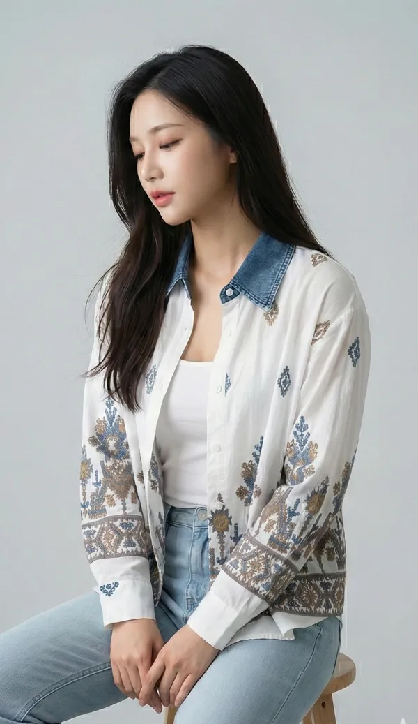 Mask_Women_S_Shirt_White_Blue