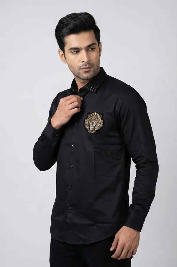 Manzon_Men_S_Shirt_Black
