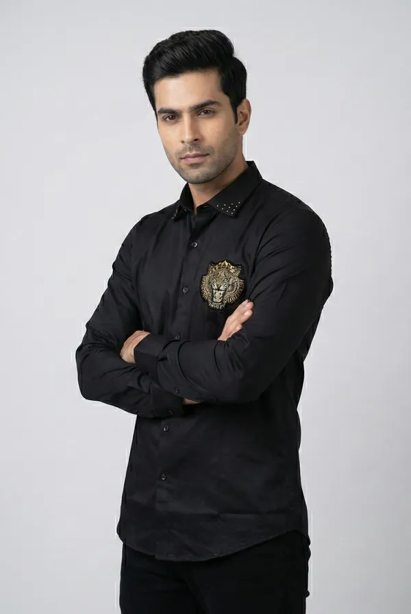 Manzon_Men_S_Shirt_Black