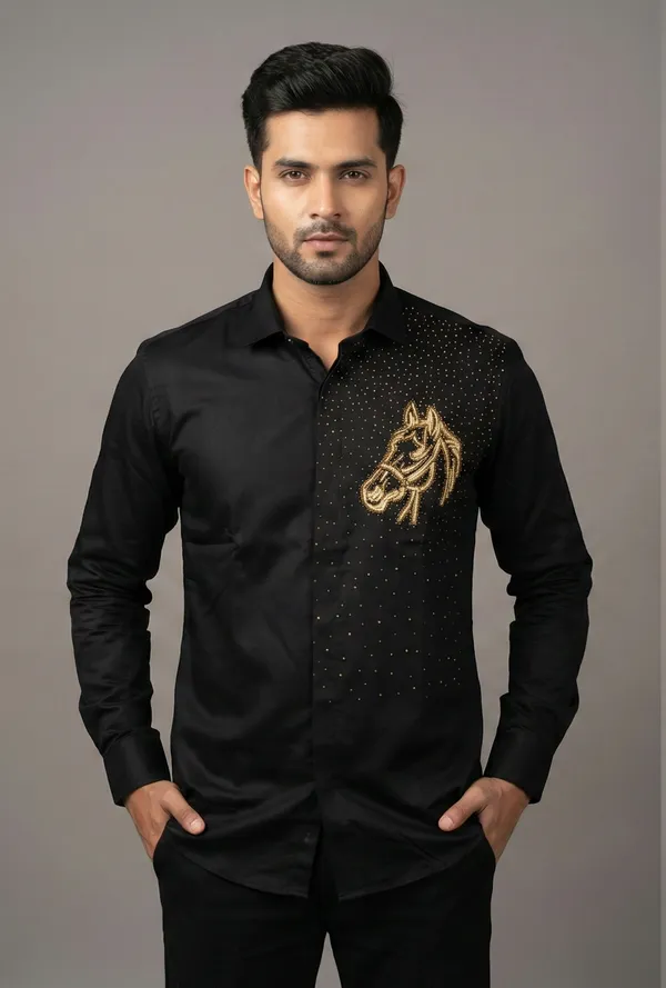 Manzon_Men_S_Shirt_Black