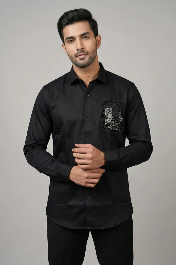 Manzon_Men_S_Shirt_Black