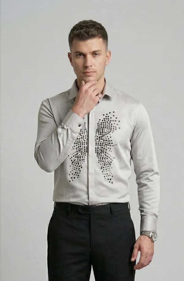 Manzon_Men_S_Shirt_Gray