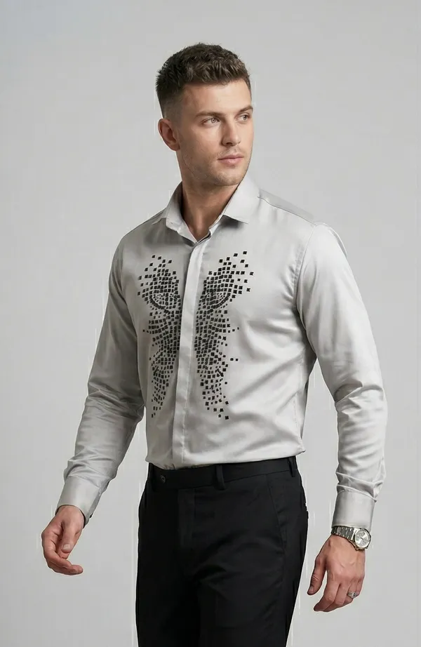Manzon_Men_S_Shirt_Gray
