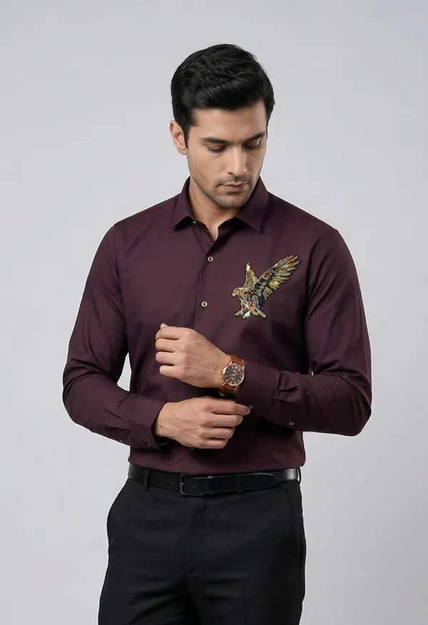 Manzon_Men_S_Shirt_Wine