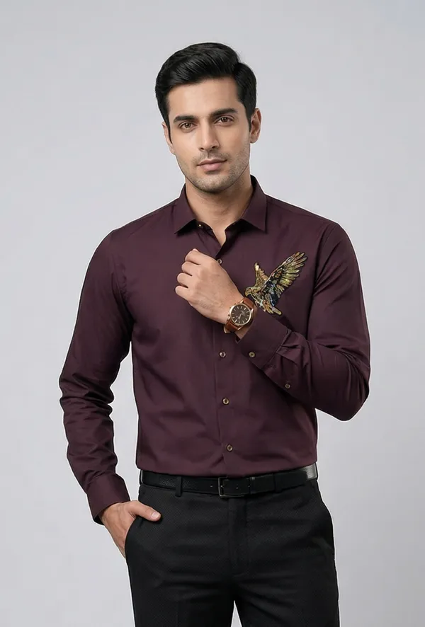 Manzon_Men_S_Shirt_Wine