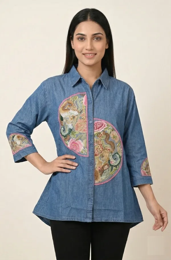 Mask_Women_S_Shirt_Blue