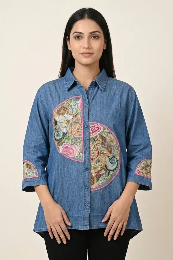 Mask_Women_S_Shirt_Blue