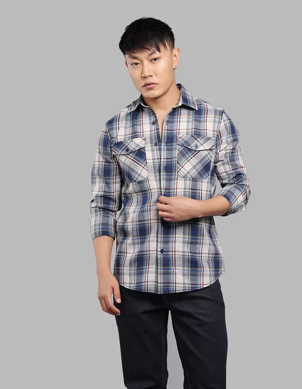 Rookies_Blue_Full_Sleeve_Check_Shirt_Blue