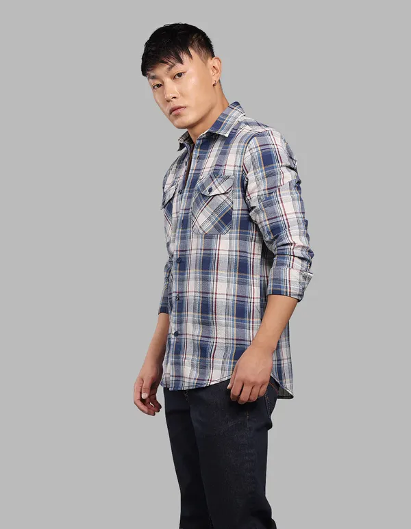 Rookies_Blue_Full_Sleeve_Check_Shirt_Blue