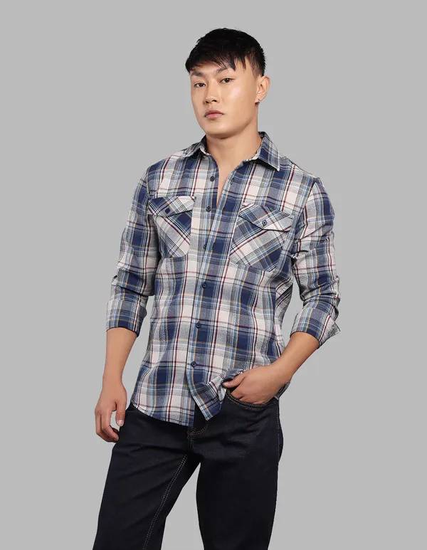 Rookies_Blue_Full_Sleeve_Check_Shirt_Blue