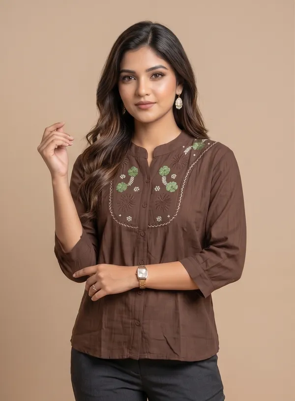 Mask_Women_S_Shirt_Brown