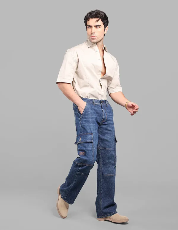 Rookies_Dark_Blue_Loose_Fit_Denim_Cargo_Dk_Blue