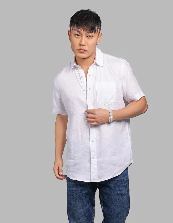 Rookies_Half_Sleeve_100_Linen_Shirt_White_4