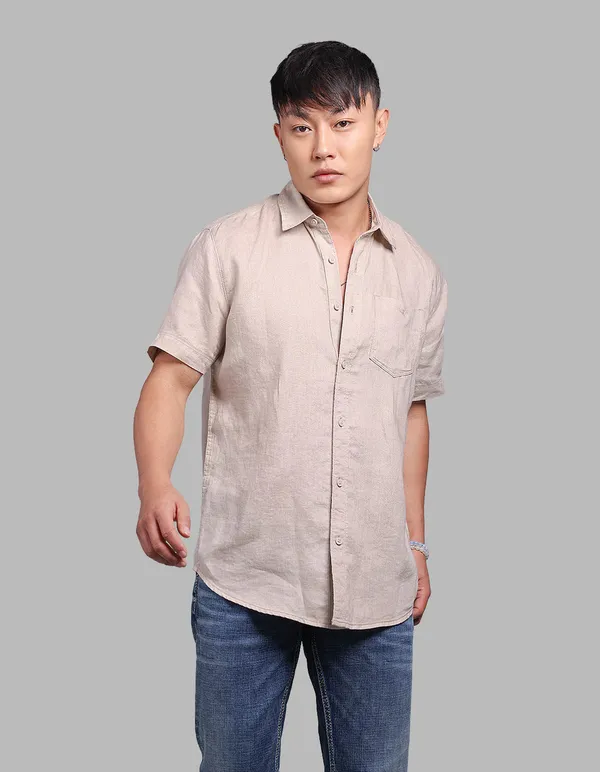 Rookies_Half_Sleeve_100_Linen_Shirt_Khaki_4