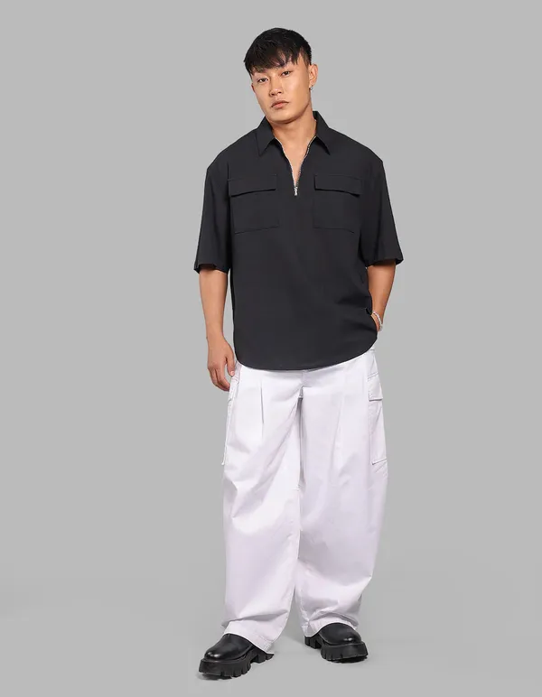 Rookies_Black_100_Cotton_Half_Sleeve_Oversized_Solid_Shirt_Black