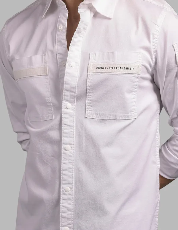 Rookies_Optic_White_Full_Sleeve_Stretch_Cargo_Shirt_Optic_White