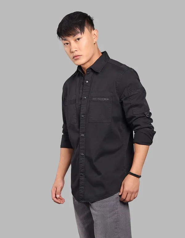 Rookies_Jet_Black_Full_Sleeve_Stretch_Cargo_Shirt_Jet_Black