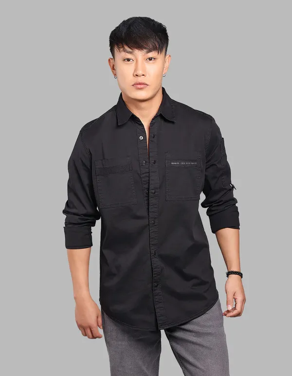 Rookies_Jet_Black_Full_Sleeve_Stretch_Cargo_Shirt_Jet_Black