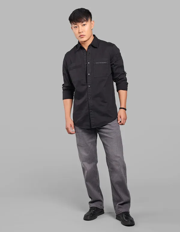 Rookies_Jet_Black_Full_Sleeve_Stretch_Cargo_Shirt_Jet_Black