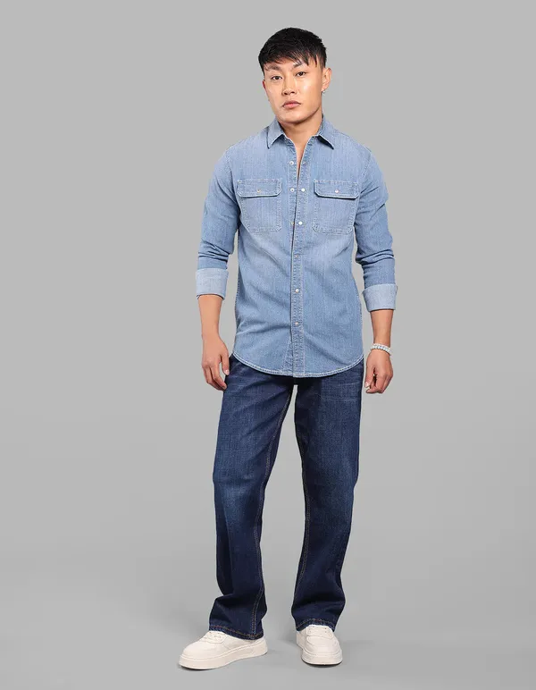 Rookies_Med_Blue_Full_Sleeve_Stretch_Denim_Shirt_Med_Blue