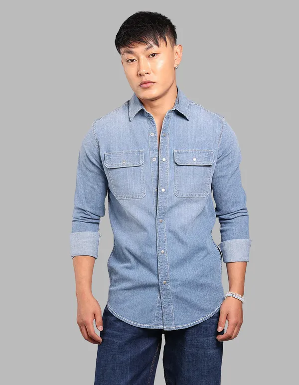 Rookies_Med_Blue_Full_Sleeve_Stretch_Denim_Shirt_Med_Blue