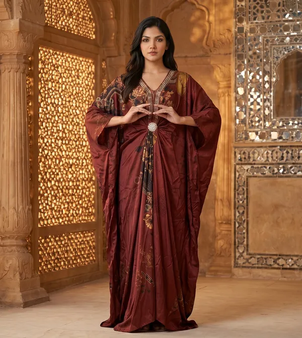 Mask_Women_S_Kaftan_Maroon