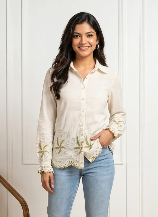 Mask_Women_S_Shirt_Cream_Green