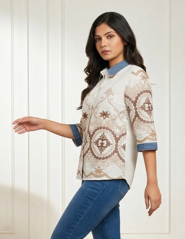 Mask_Women_S_Shirt_White_Brown