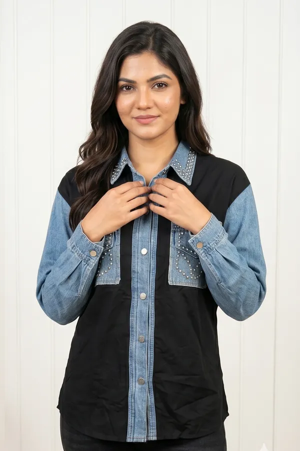 Mask_Women_S_Shirt_Blue_Black