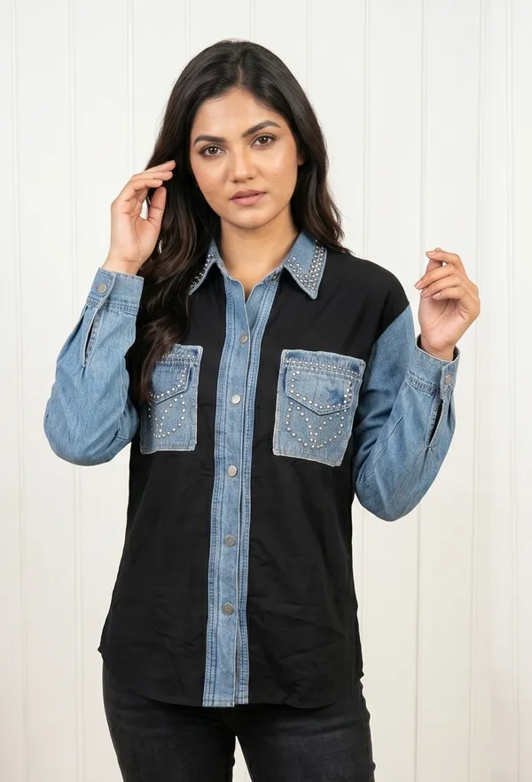Mask_Women_S_Shirt_Blue_Black