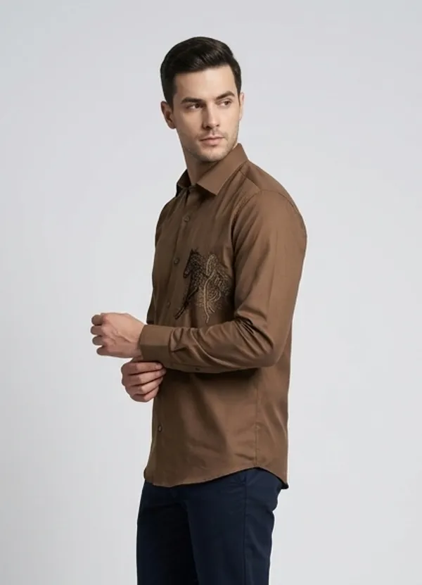 Manzon_Men_S_Shirt_Brown