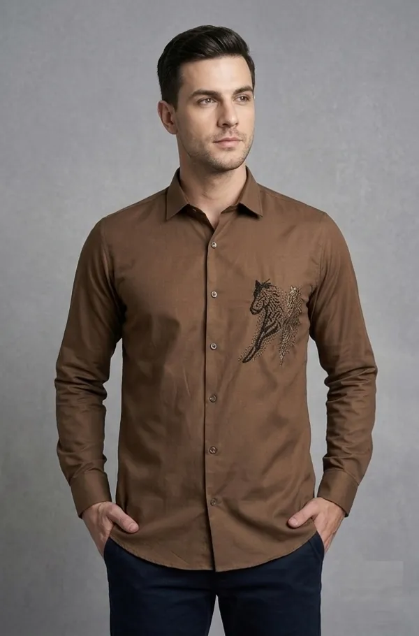 Manzon_Men_S_Shirt_Brown