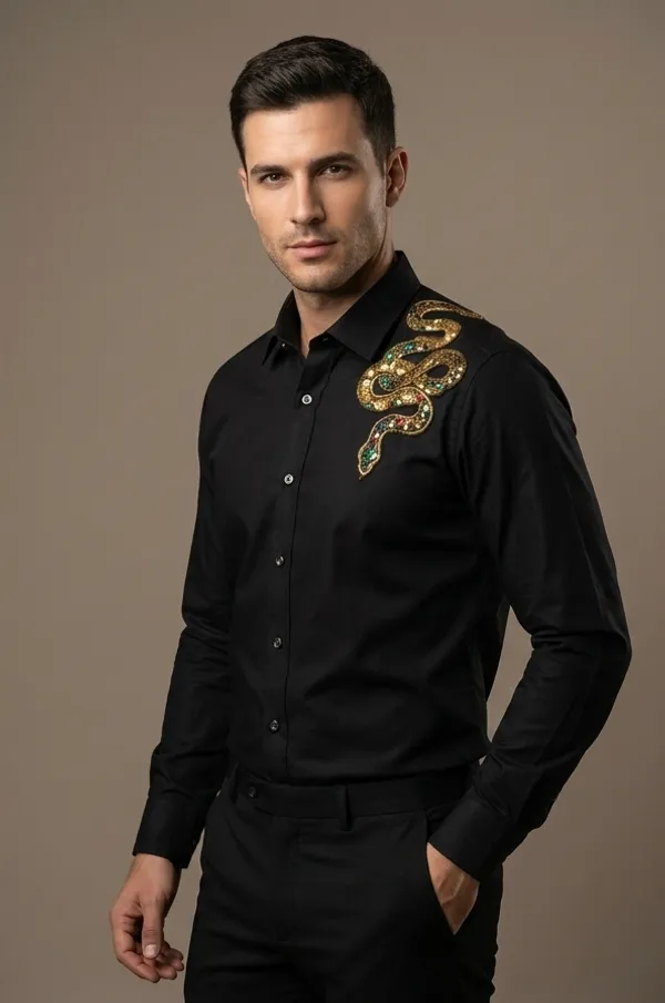 Manzon_Men_S_Shirt_Black